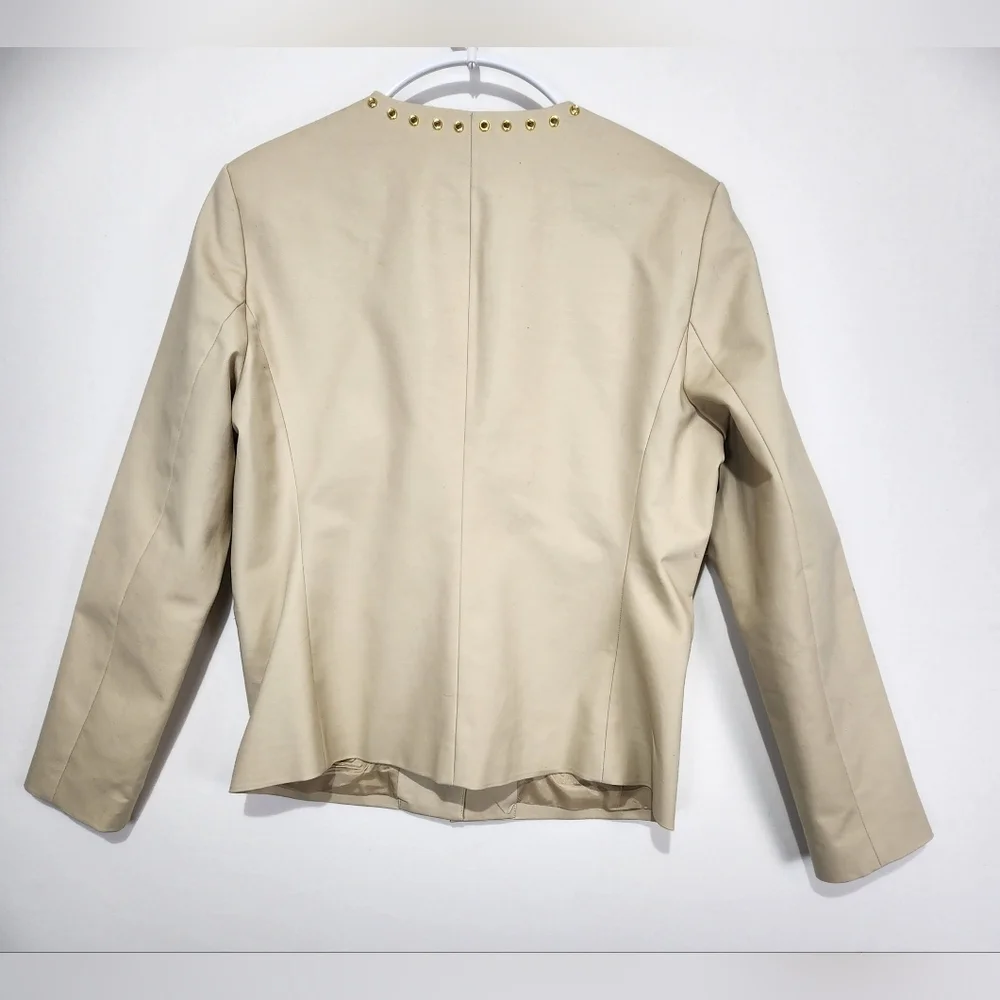 Michael Kors Women's Gold Grommet Cutaway Jacket Size 16 - Picture 8 of 10